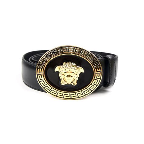 brown and gold versace belt|black and Gold Versace belt.